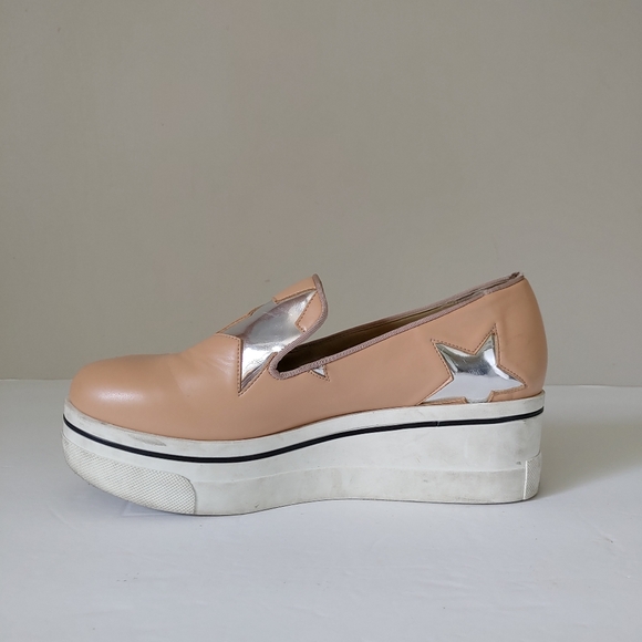 Stella McCartney Star Binx Slip-on Loafers Platform Sneakers Sz 36 US 6 Peach - Picture 11 of 16